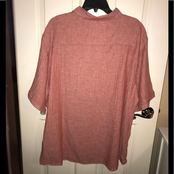 NWT WEATHERPROOF Linen Button Down Short Sleeve Shirt - Picture 7 of 7